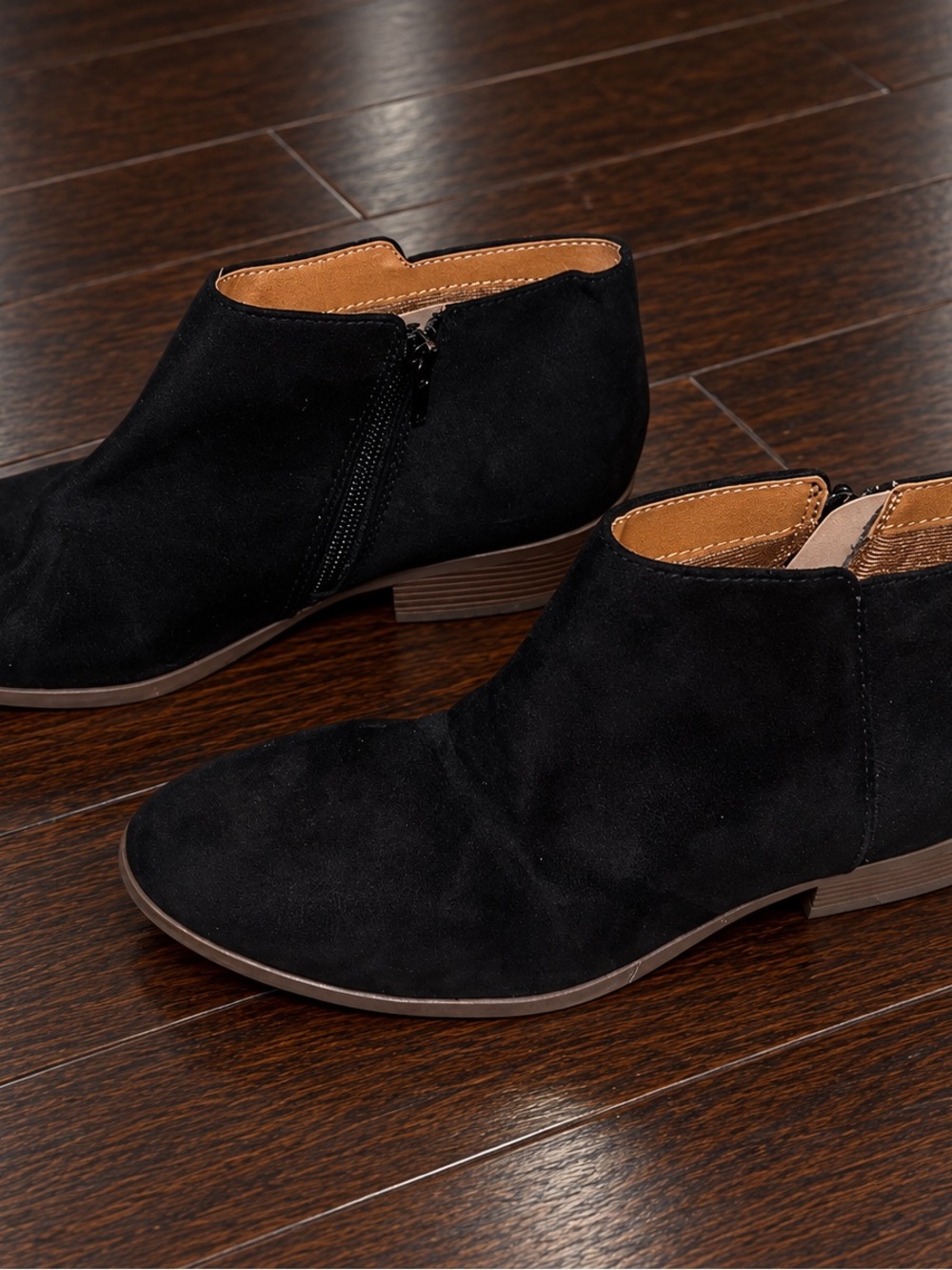 SODA Black Suede Ankle Booties | 9